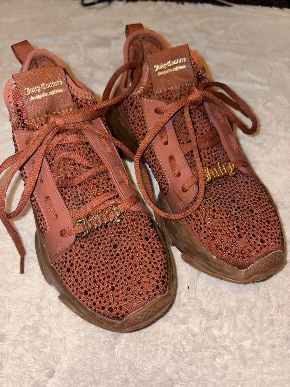Juicy Couture McBling Chunky Sneakers in Ginger Brown